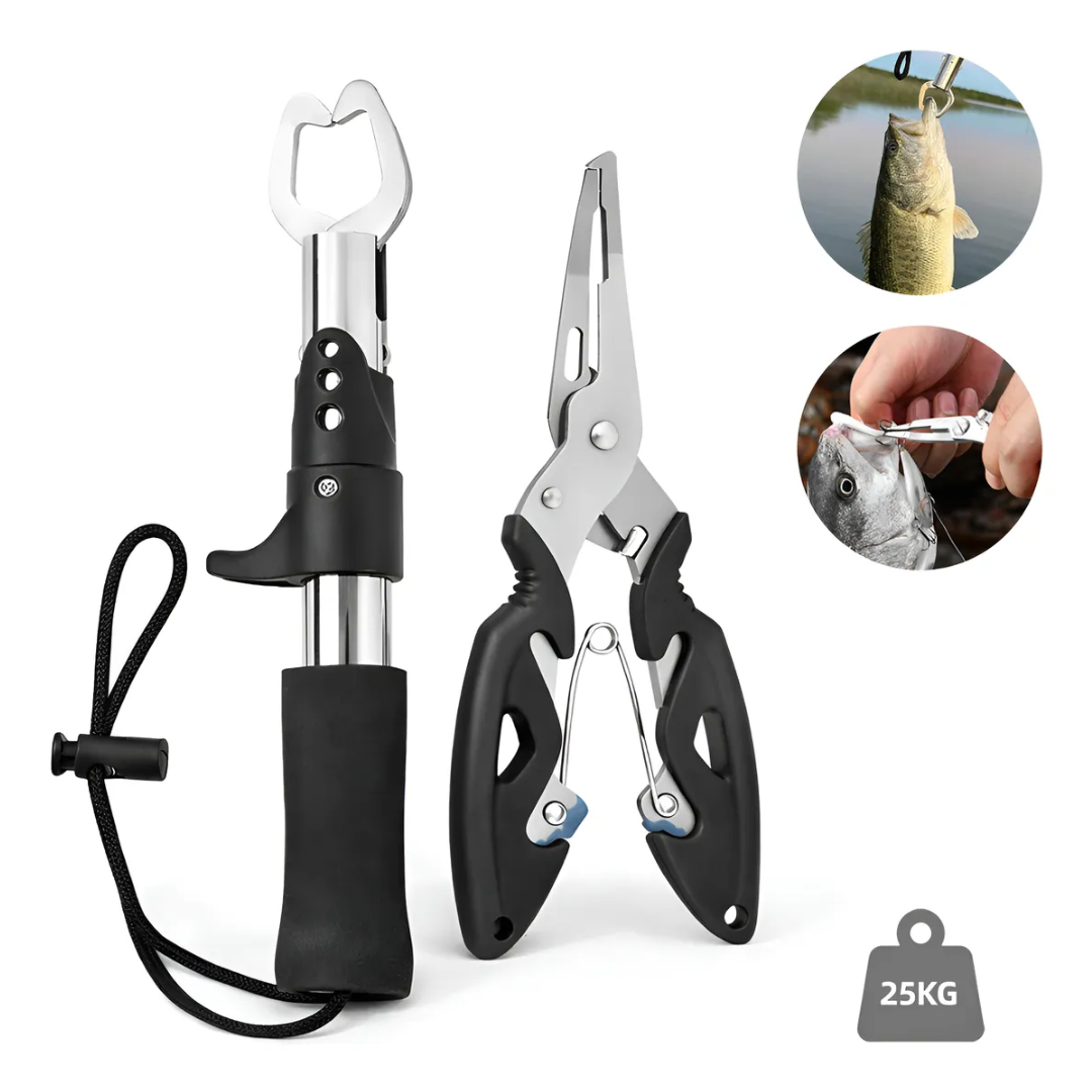 Kit Alicate De Contenção E Alicate Multifuncional Pega Peixe